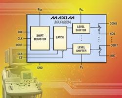 MAX4800A/MAX4802A：Maxim 8通道超聲應用高速開關