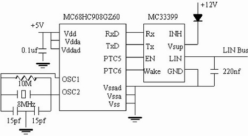 LIN總線主節點電路原理圖