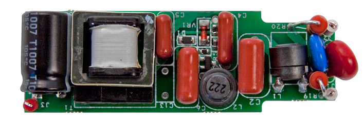 圖1: 使用LinkSwitch-PL設(shè)計的5 W A19驅(qū)動電路方案(RDK-251)