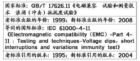 電壓暫降、短時中斷和電壓變化抗擾度試驗