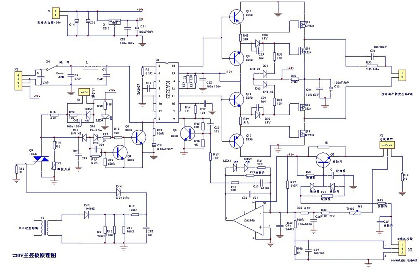 圖2：逆變焊機主控電路原理圖