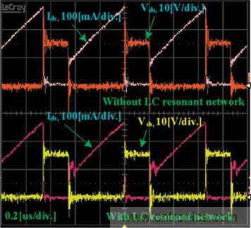 帶有和沒有諧振LC網絡的傳統升壓轉換器的比較結果