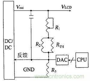 溫度補償/ 對比度調節電路