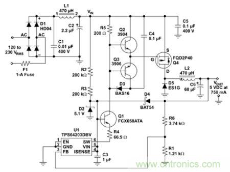 低壓降壓IC實現(xiàn)了簡單、經(jīng)濟的偏置電源