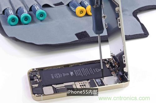 土豪金iPhone 5S拆解：內(nèi)部結(jié)構(gòu)升級，維修難度增加