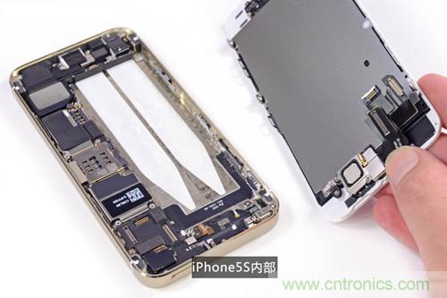 土豪金iPhone 5S拆解：內(nèi)部結(jié)構(gòu)升級，維修難度增加