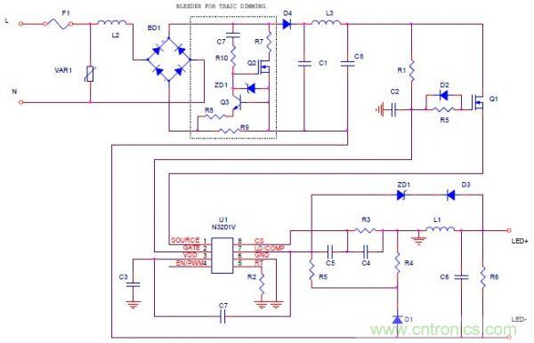 可調光PFC LED專為驅動器LED燈泡及燈管設計