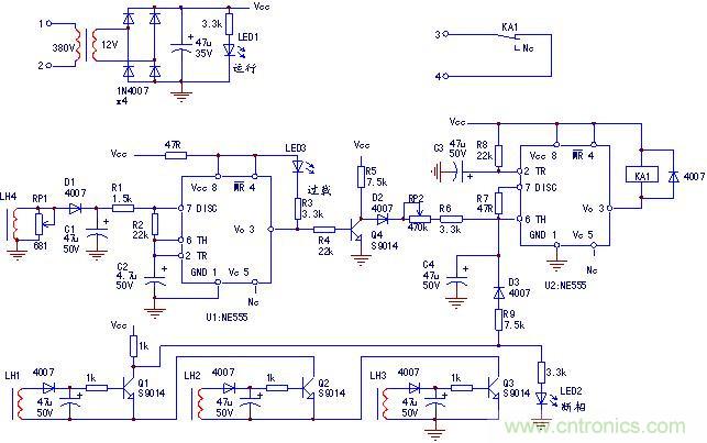 經典的電動機保護器電路分析實例