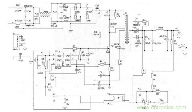 開關電源的工作原理圖