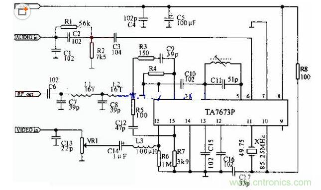 射頻調制器電路圖