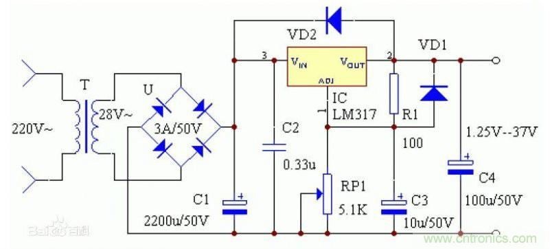 網友分享：DIY一個LM317 可調穩壓電源