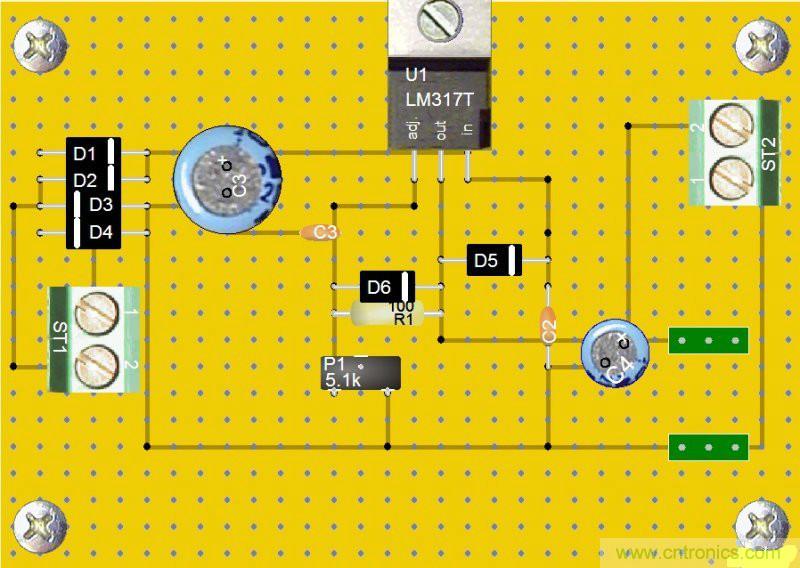 網友分享：DIY一個LM317 可調穩壓電源