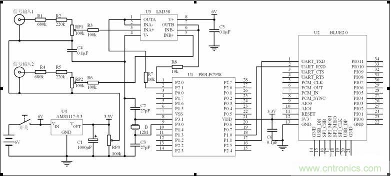 電路解讀：智能藍牙虛擬示波器整體系統(tǒng)電路設計