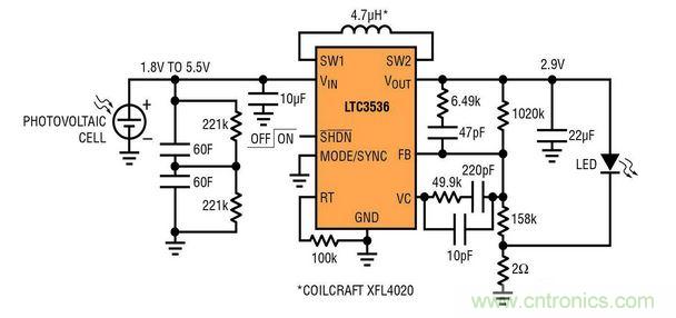 太陽(yáng)能電池供電的 LED 驅(qū)動(dòng)器電路設(shè)計(jì)