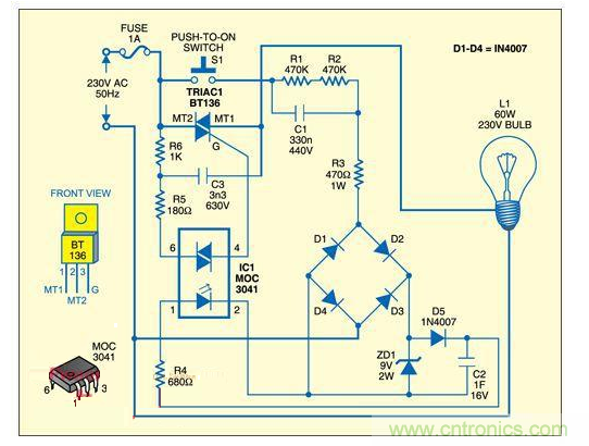 保護光源和人性化的柔和熄燈驅動電路