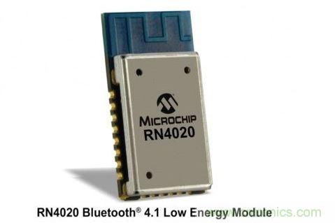 Microchip公司的RN4020模塊集成了包括天線在內完整的低功耗藍牙射頻電路。RN4020采用密封的10mm x17mm x 2mm封裝，內置有板載陶瓷天線、2.4GHz的低功耗藍牙收發器、帶完整的嵌入式低功耗藍牙協議棧的微控制器以及UART和USB接口。