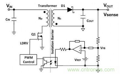 隔離式DC/DC轉換器的電壓調節