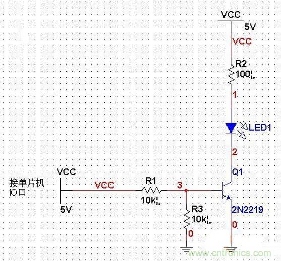 單片機電路PK三極管電路，驅動LED哪個強？