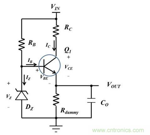 具有限流電阻器的串聯穩壓器