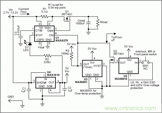 非常靈活的系統故障保護電路設計方案