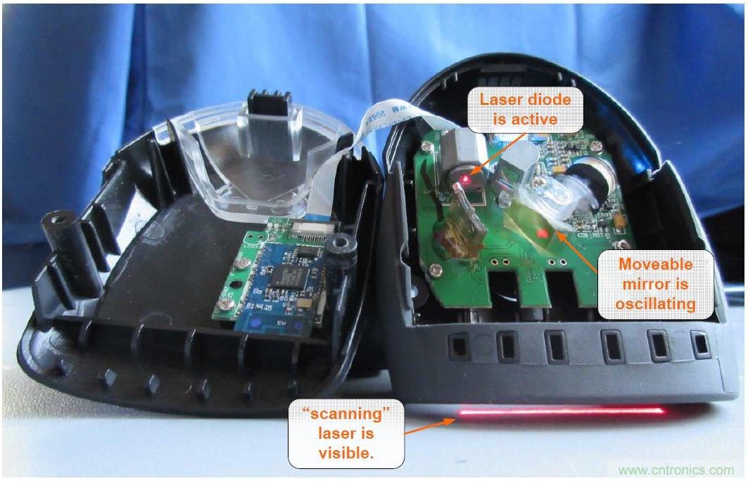 拆解45美元的藍牙無線條碼掃描槍，發現里面鏡中有鏡