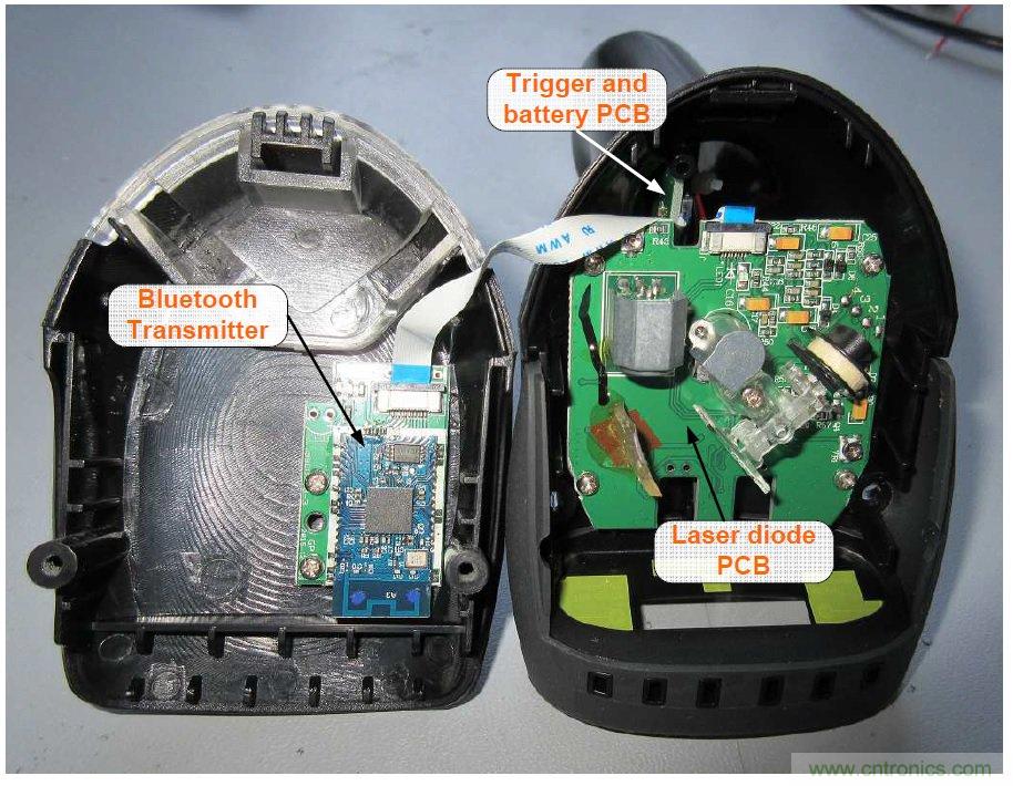 拆解45美元的藍牙無線條碼掃描槍，發現里面鏡中有鏡