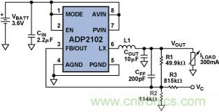 DC-DC開關穩壓器—— 在DSP系統中延長電池壽命