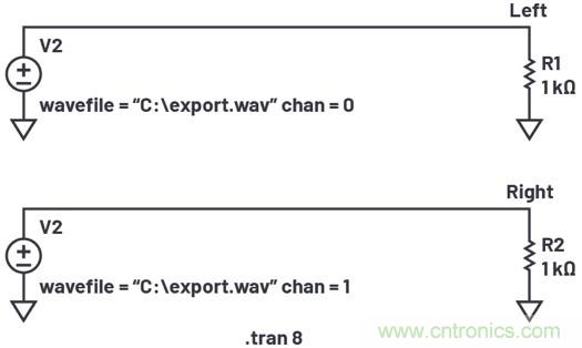 LTspice音頻WAV文件：使用立體聲和加密語音消息