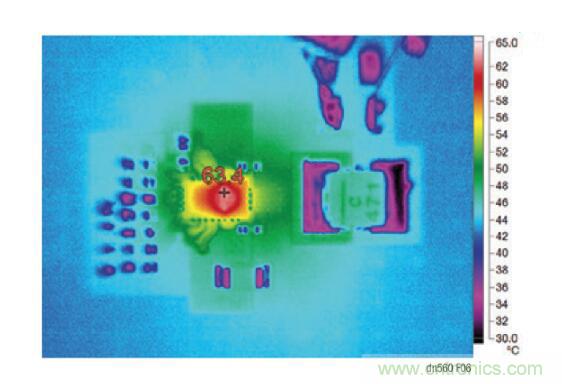 高效率、15V 軌至軌輸出同步降壓型穩壓器能提供或吸收 5A