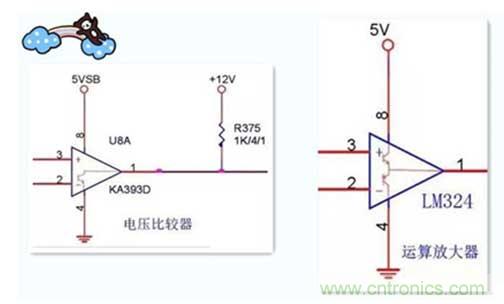 電壓比較器的工作原理以及與運放的差異