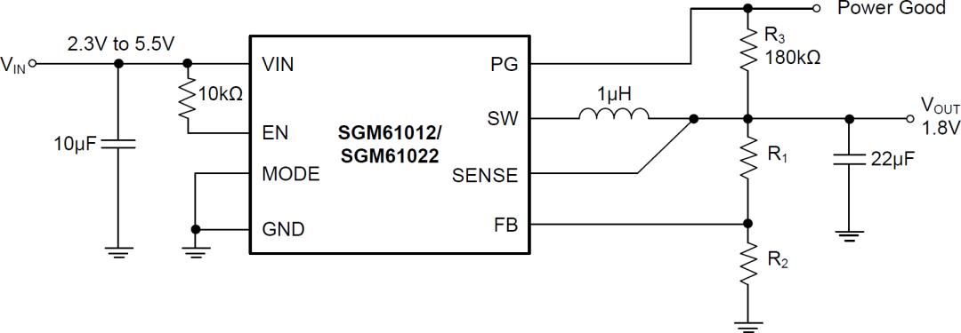 圣邦微超快瞬態響應的同步降壓轉換器SGM61012/SGM61022