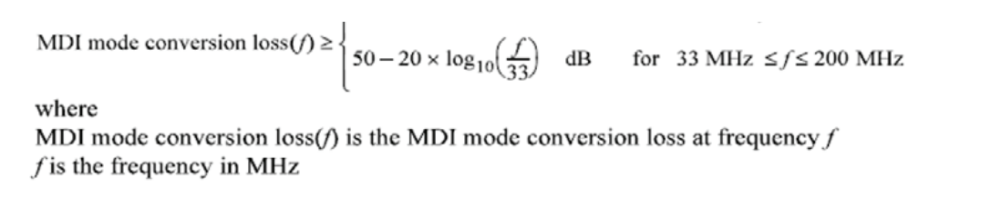 汽車以太網一致性之 MDI 模式轉換損耗測試