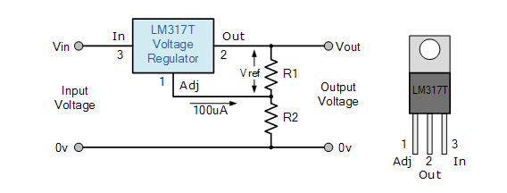 如何使用LM317T創建可變電壓電源