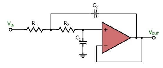 電感器輸出，運(yùn)算放大器輸入：二階有源濾波器簡介