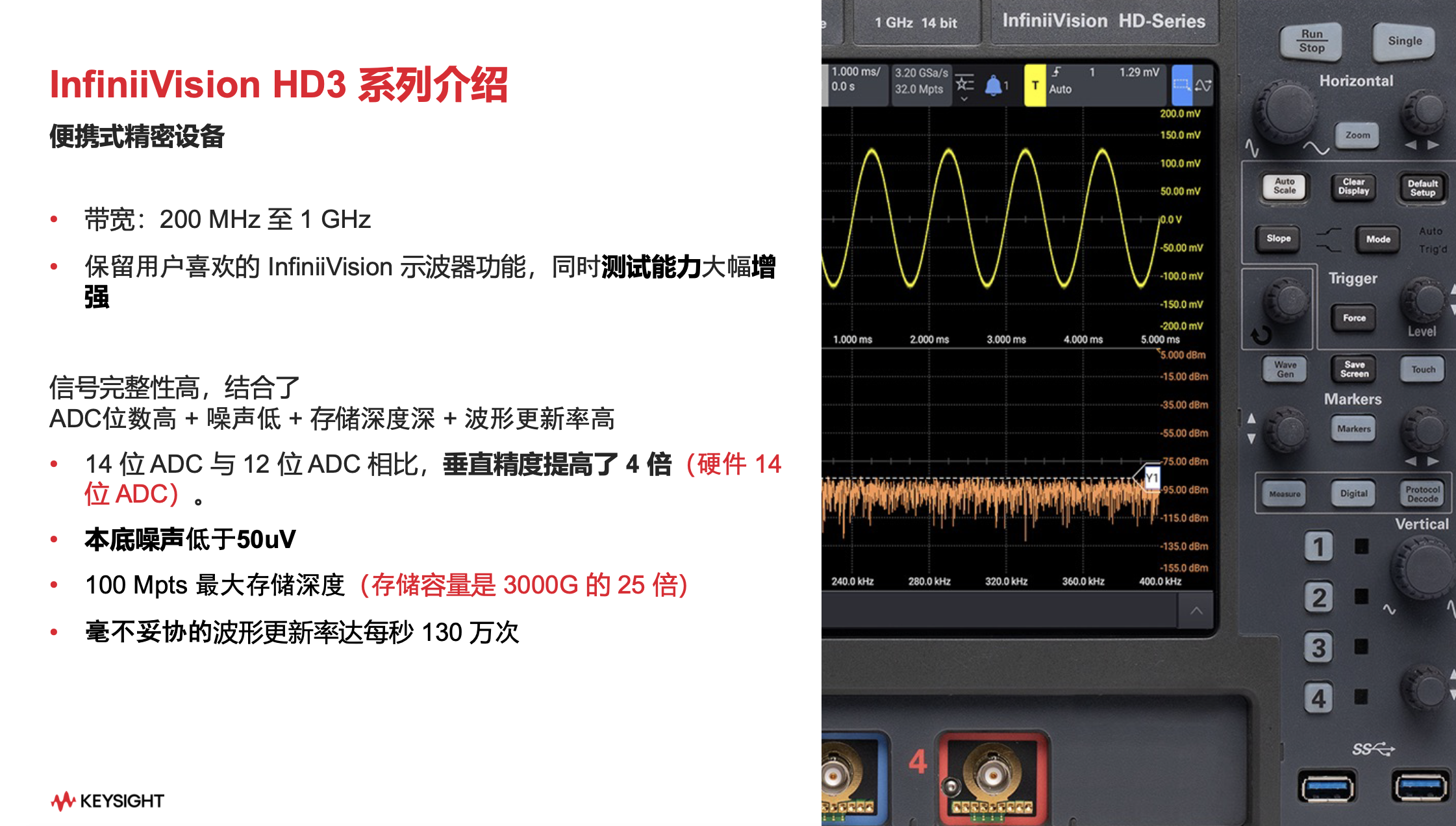 是德科技掀起新革命：通用示波器正式邁入14bit ADC時(shí)代